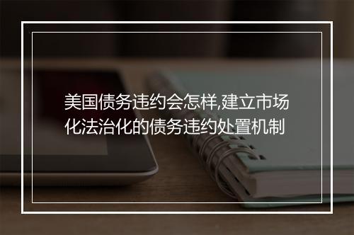 美国债务违约会怎样,建立市场化法治化的债务违约处置机制