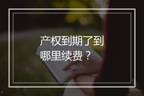 产权到期了到哪里续费？