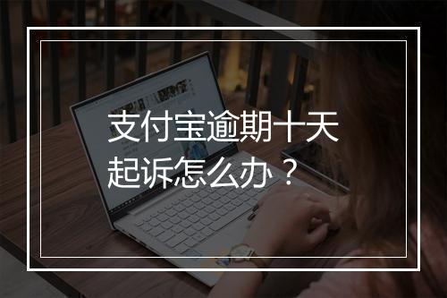 支付宝逾期十天起诉怎么办？