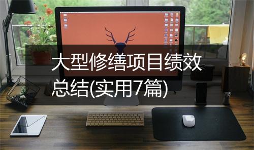 大型修缮项目绩效总结(实用7篇)