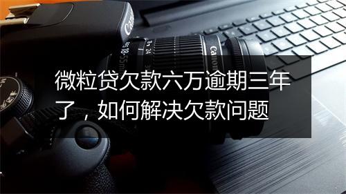微粒贷欠款六万逾期三年了，如何解决欠款问题