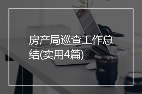 房产局巡查工作总结(实用4篇)