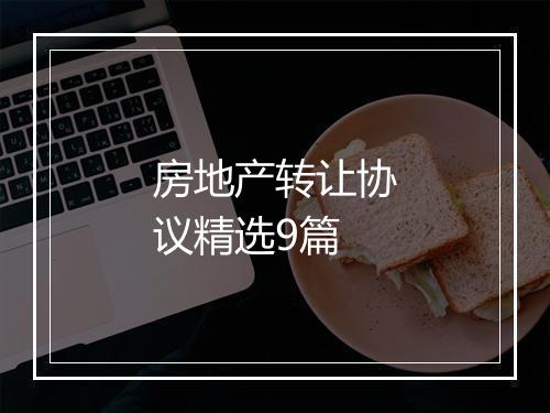 房地产转让协议精选9篇