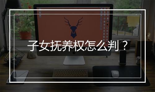 子女抚养权怎么判？