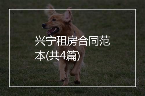 兴宁租房合同范本(共4篇)