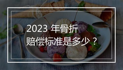 2023 年骨折赔偿标准是多少？