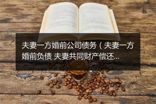 夫妻一方婚前公司债务（夫妻一方婚前负债 夫妻共同财产偿还）