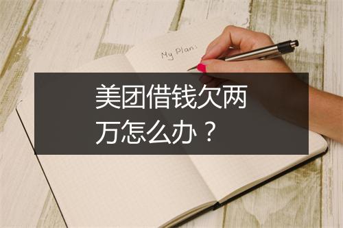 美团借钱欠两万怎么办？