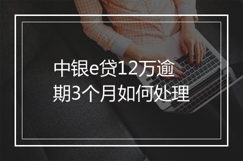 中银e贷12万逾期3个月如何处理