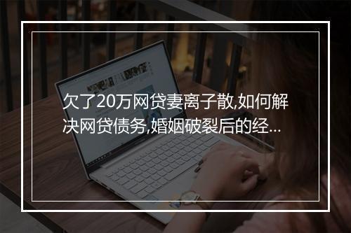 欠了20万网贷妻离子散,如何解决网贷债务,婚姻破裂后的经济救助方案