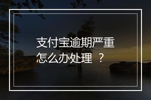 支付宝逾期严重怎么办处理 ？