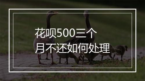 花呗500三个月不还如何处理
