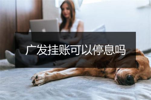 广发挂账可以停息吗