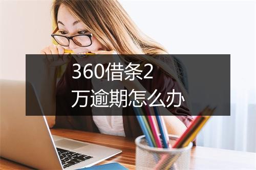 360借条2万逾期怎么办