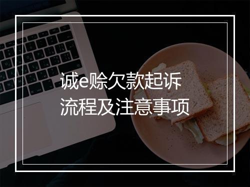 诚e赊欠款起诉流程及注意事项