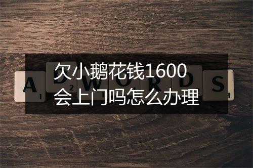 欠小鹅花钱1600会上门吗怎么办理