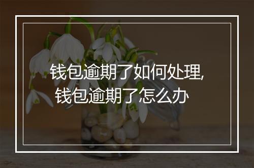 钱包逾期了如何处理, 钱包逾期了怎么办