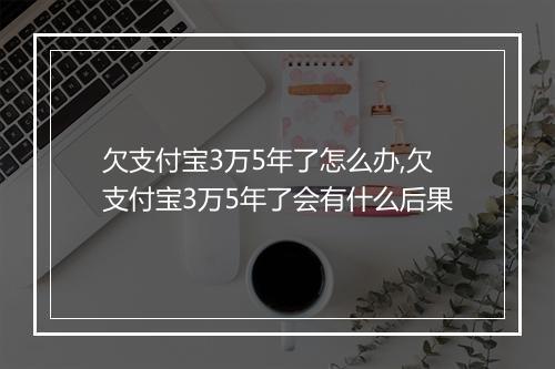 欠支付宝3万5年了怎么办,欠支付宝3万5年了会有什么后果