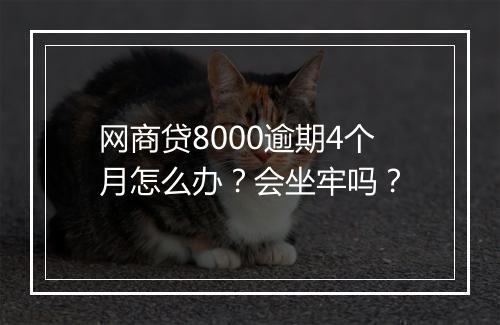 网商贷8000逾期4个月怎么办？会坐牢吗？