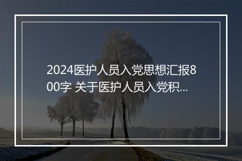 2024医护人员入党思想汇报800字 关于医护人员入党积极分子思想汇报精品合集10篇