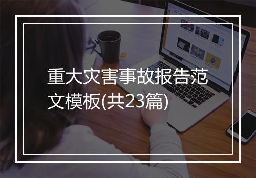 重大灾害事故报告范文模板(共23篇)