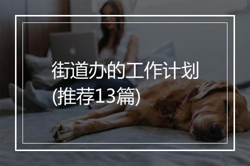 街道办的工作计划(推荐13篇)