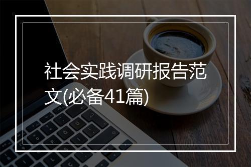 社会实践调研报告范文(必备41篇)