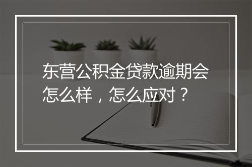 东营公积金贷款逾期会怎么样，怎么应对？