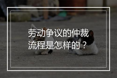 劳动争议的仲裁流程是怎样的？