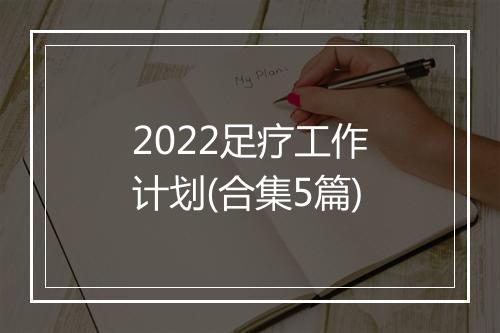 2022足疗工作计划(合集5篇)