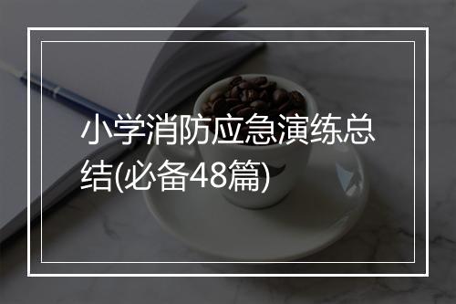 小学消防应急演练总结(必备48篇)