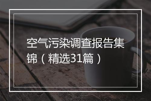 空气污染调查报告集锦（精选31篇）