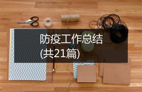 防疫工作总结(共21篇)