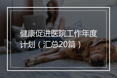 健康促进医院工作年度计划（汇总20篇）