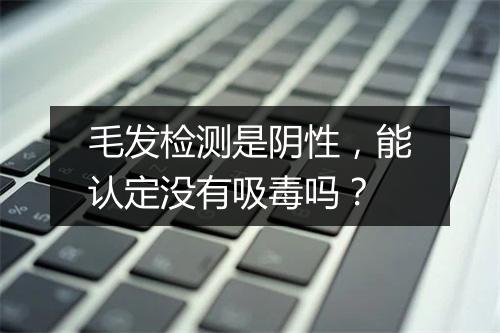 毛发检测是阴性，能认定没有吸毒吗？