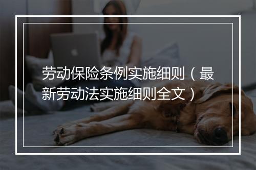 劳动保险条例实施细则（最新劳动法实施细则全文）
