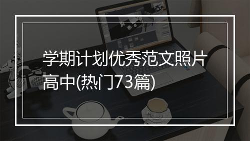学期计划优秀范文照片高中(热门73篇)