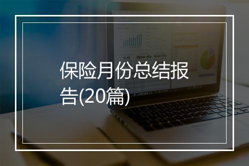 保险月份总结报告(20篇)