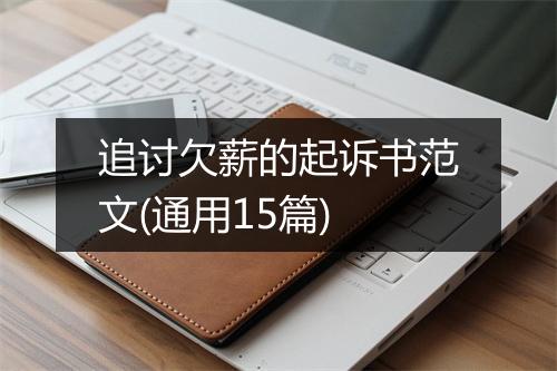 追讨欠薪的起诉书范文(通用15篇)