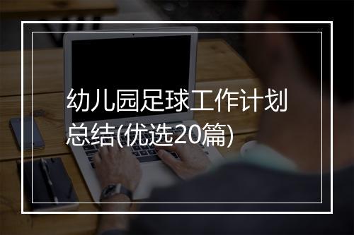 幼儿园足球工作计划总结(优选20篇)