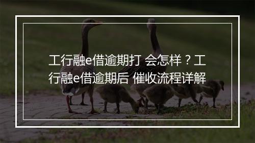工行融e借逾期打 会怎样？工行融e借逾期后 催收流程详解