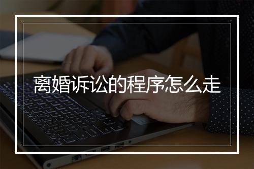 离婚诉讼的程序怎么走