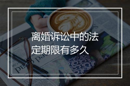 离婚诉讼中的法定期限有多久