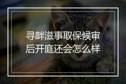 寻衅滋事取保候审后开庭还会怎么样