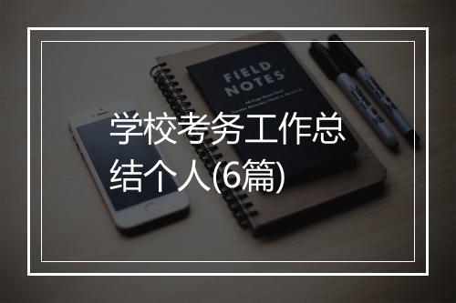 学校考务工作总结个人(6篇)