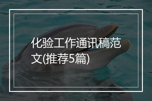 化验工作通讯稿范文(推荐5篇)
