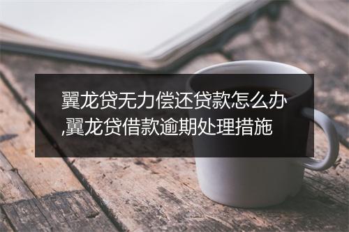 翼龙贷无力偿还贷款怎么办,翼龙贷借款逾期处理措施