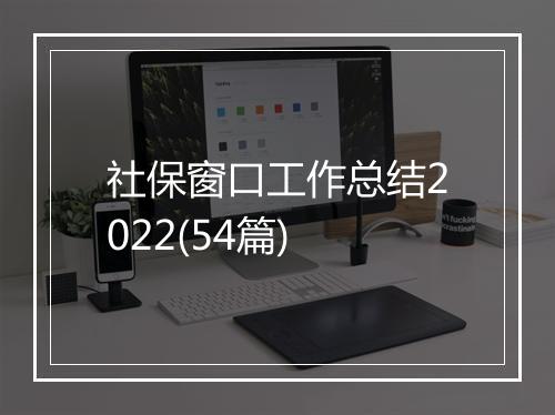 社保窗口工作总结2022(54篇)