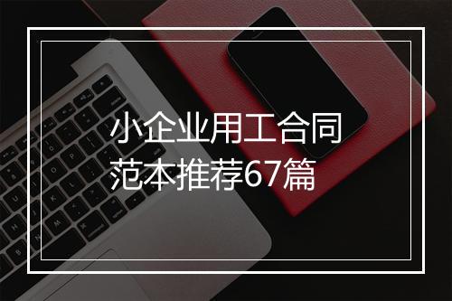 小企业用工合同范本推荐67篇