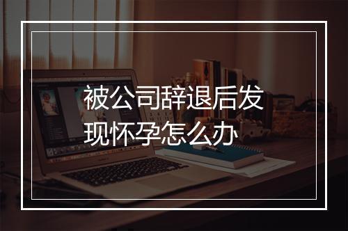 被公司辞退后发现怀孕怎么办